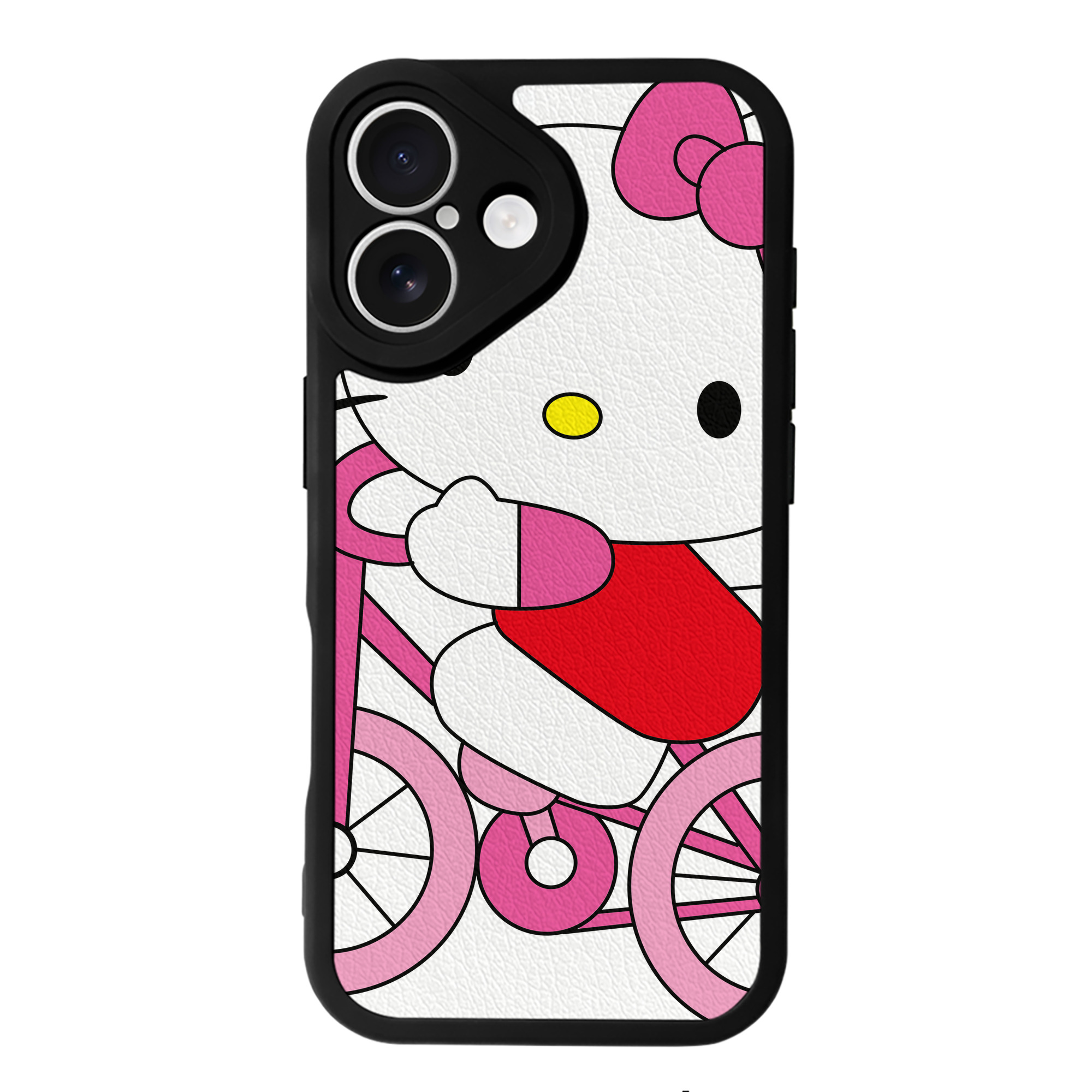 （画像用） Hello Kitty ハローキティ 【iPhone 16シリーズ対応】シリコンスマホケース（レザー調） 材質：シリコン